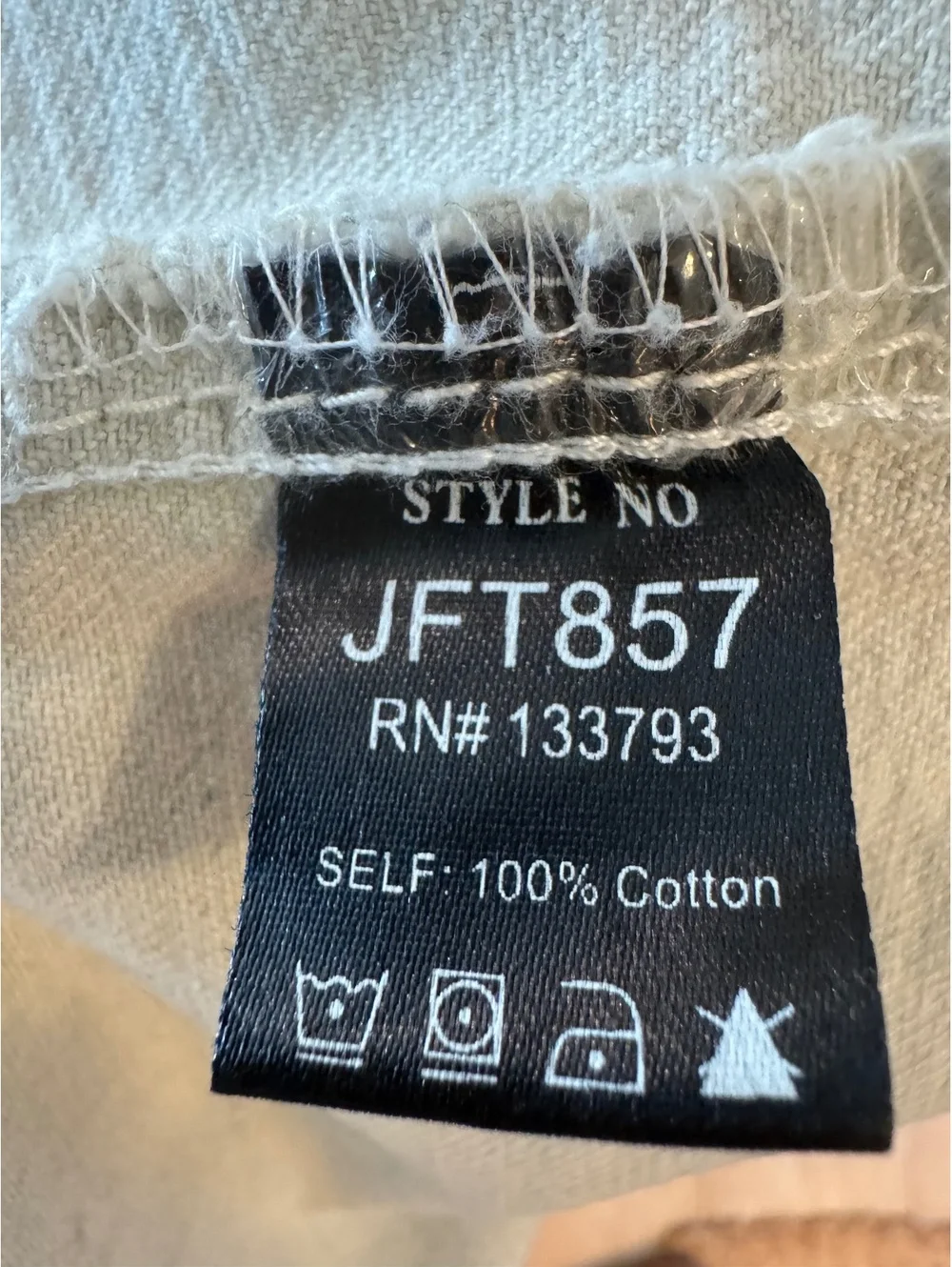 POL Women's Two-Tone Distressed Denim Vest with Back Text Large NWOT